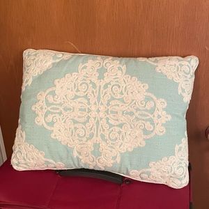 Teal throw pillow